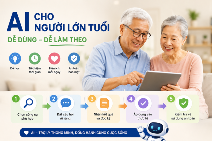 AI cho người lớn tuổi: hướng dẫn dễ làm theo