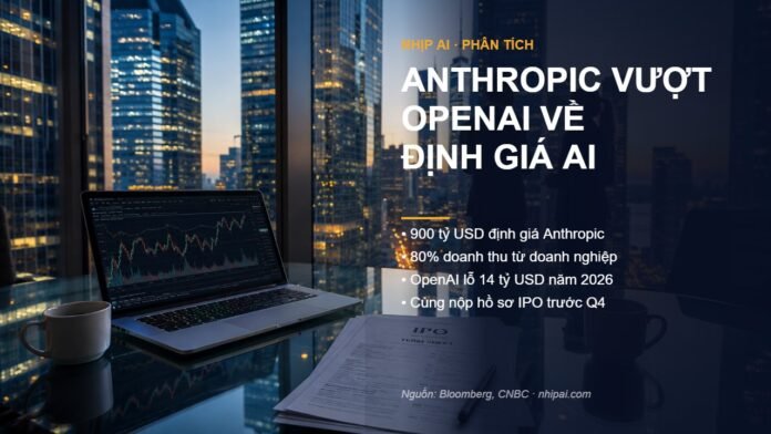 Anthropic OpenAI cuộc đua định giá AI 900 tỷ USD