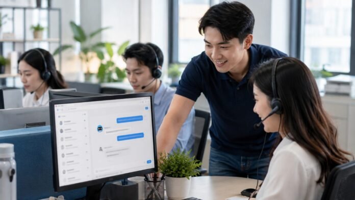 Đội ngũ vận hành chatbot chăm sóc khách hàng bằng AI