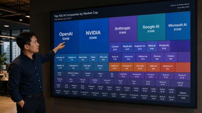 Top 100 AI tools 2026 theo vốn hóa thị trường