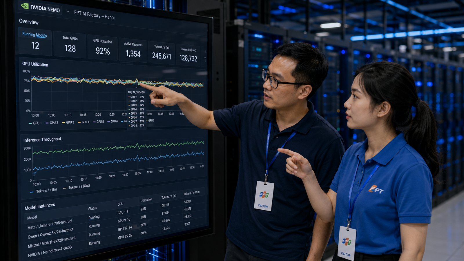 Kỹ sư AI Việt Nam vận hành GPU dashboard tại FPT