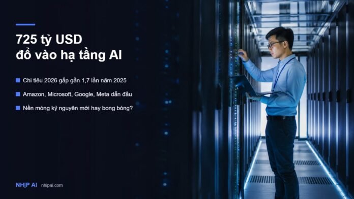 Cuộc đua 725 tỷ USD vào hạ tầng AI năm 2026