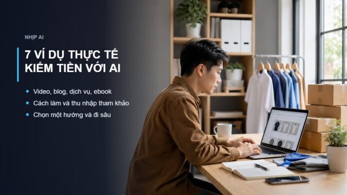 Ví dụ thực tế kiếm tiền với AI cho người mới