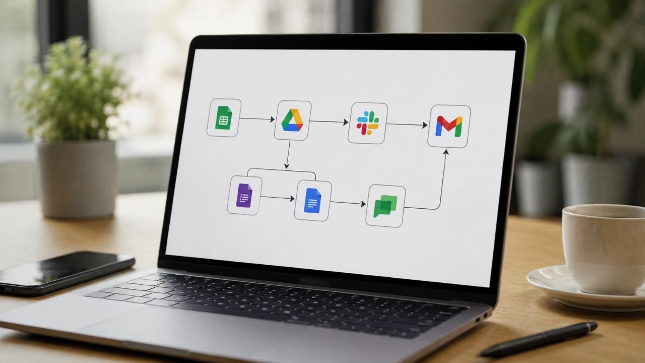 Workflow AI 2026: cẩm nang cho người mới 2 Workflow AI nối các công cụ tự động