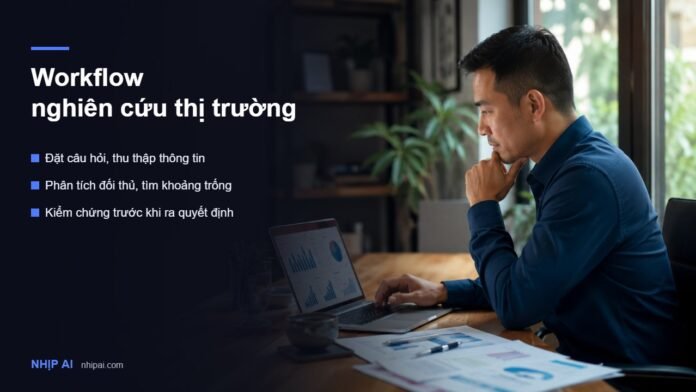 Workflow nghiên cứu thị trường bằng AI năm bước