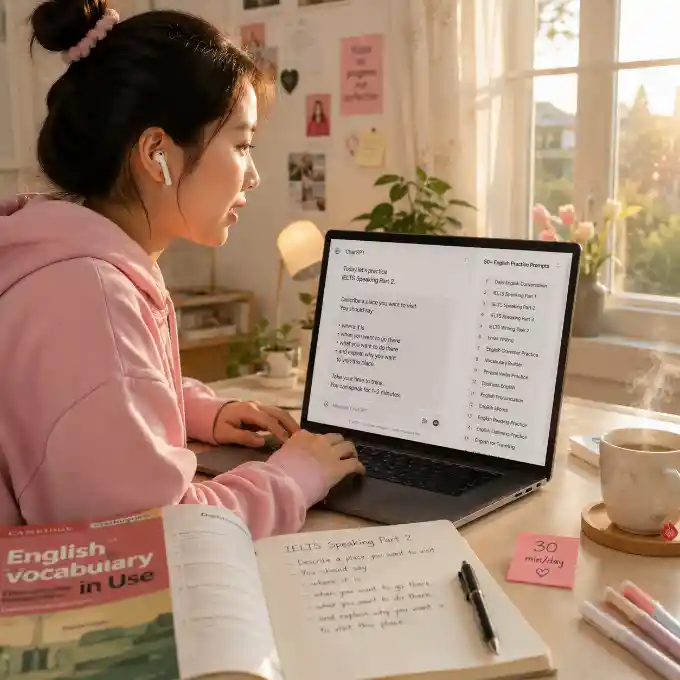 50 Prompt Học tiếng Anh