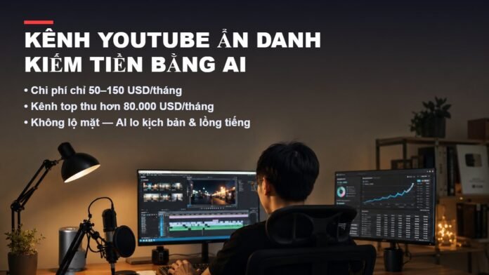 Kênh YouTube ẩn danh kiếm tiền bằng AI