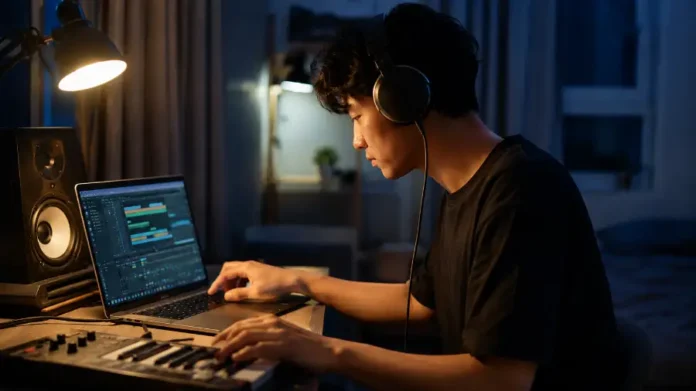 Người trẻ Việt sản xuất nhạc AI tại home studio để kiếm tiền bằng nhạc AI