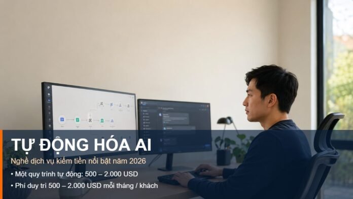 Dịch vụ tự động hóa AI giúp kiếm tiền năm 2026