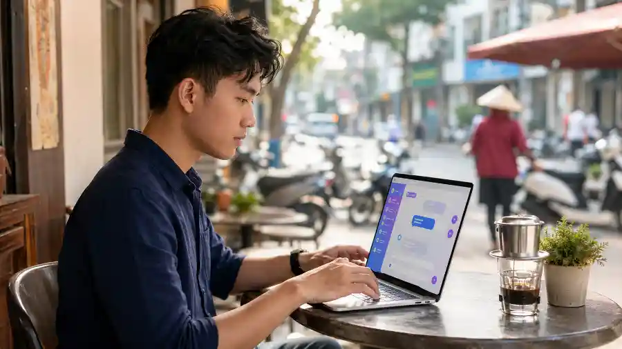 Nhịp AI tuần 27: người dùng Việt trải nghiệm chatbot AI tại quán cà phê Sài Gòn với cà phê phin