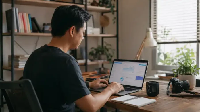 affiliate marketing AI Việt - content creator làm việc tại nhà