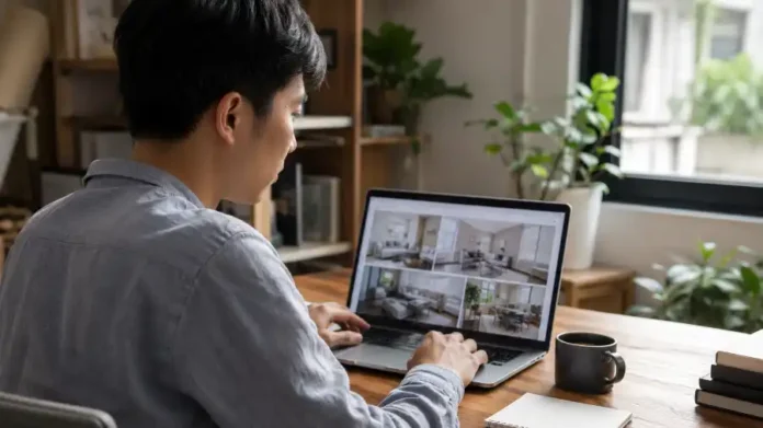 Dàn dựng ảo bằng AI cho ảnh phòng khách bất động sản