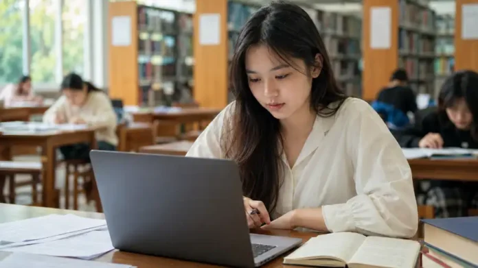 Deep Research — sinh viên tra cứu tài liệu tiểu luận trong thư viện đại học
