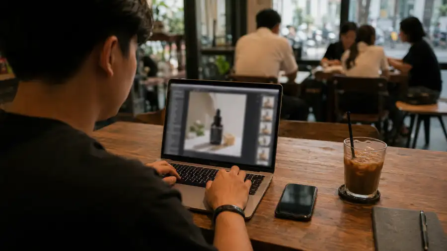 Freelancer Việt gắn nhãn dữ liệu trong nghề huấn luyện AI tại quán cà phê