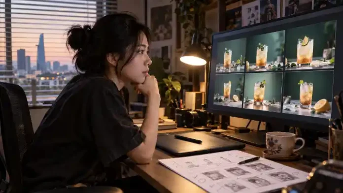 Nhà sản xuất video Việt duyệt chuỗi sáu cảnh quảng cáo tạo bằng KlingAI Multi-shot